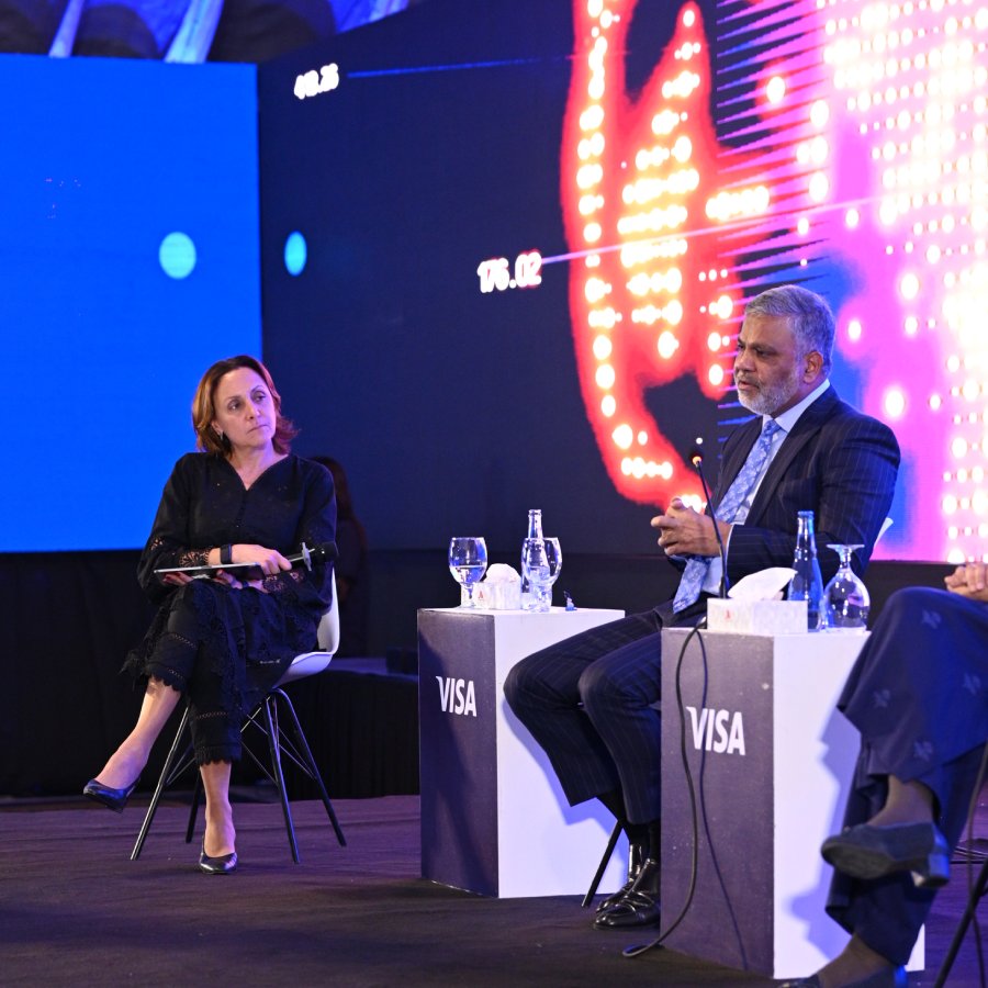Speakers on the stage of Visa Connect Karachi 