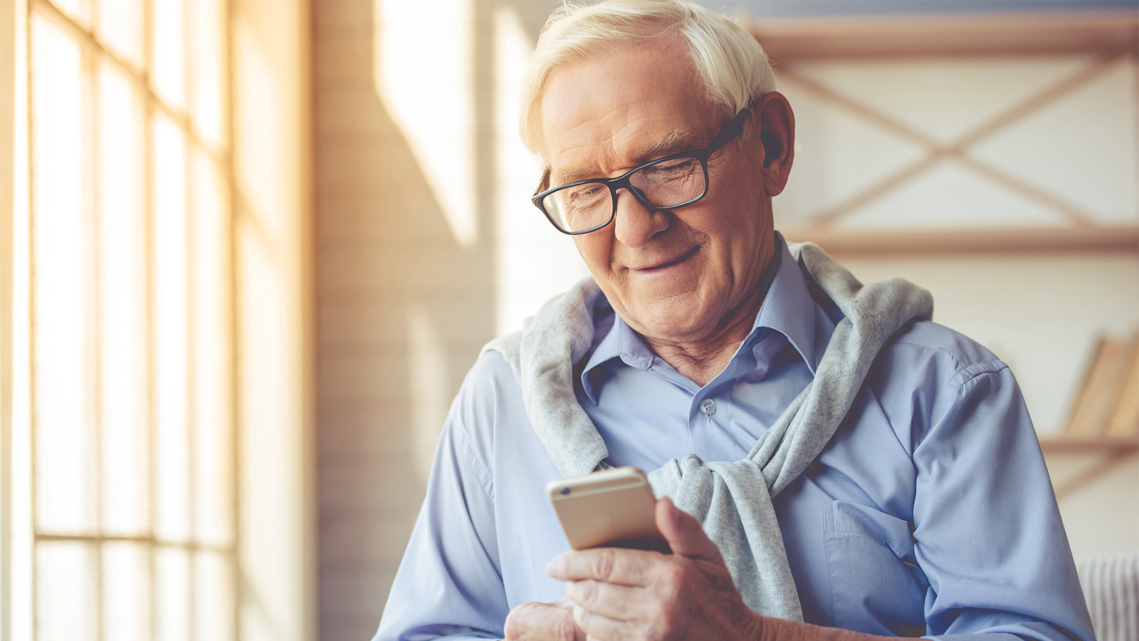 man using mobile